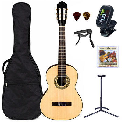 KOZMOS IC-100 3/4 NAT Natural Klasik Gitar Seti